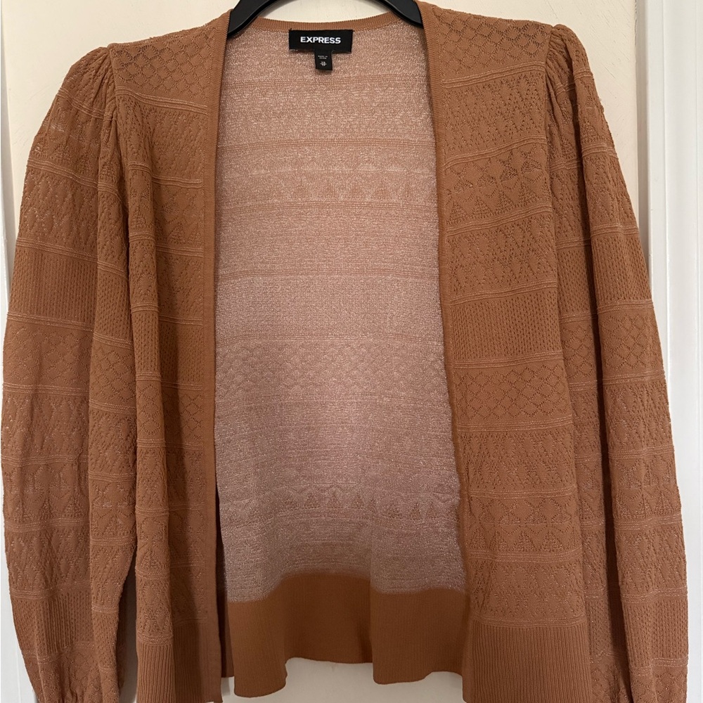 Express Women's Tan Cardigan Sweater
